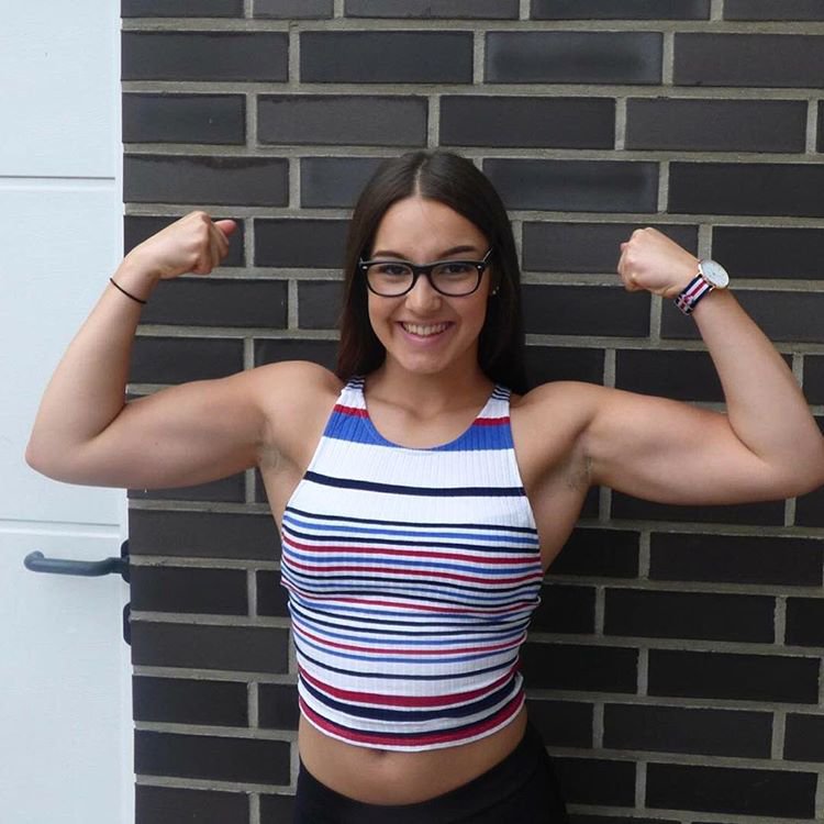 Grandma brazilian massive biceps